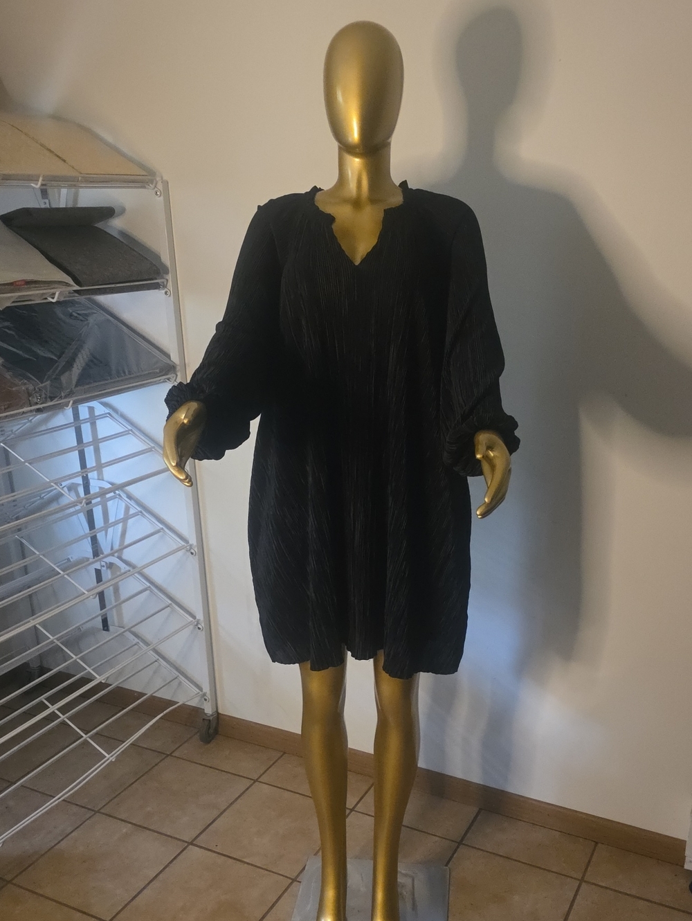 Banana Republic Black Pleated Mini Dress